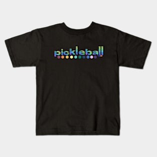 Pickleball (mega rainbow) Kids T-Shirt